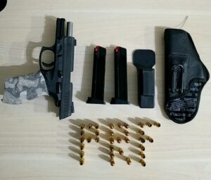Homem é preso em flagrante com pistola e 33 munições durante fiscalização na BR-432 no Cantá