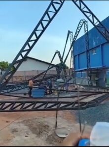 Estrutura de ferro desaba e deixa trabalhador ferido em Boa Vista