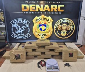 Polícia Civil apreende 18 kg de skunk e prende dois suspeitos em Boa Vista